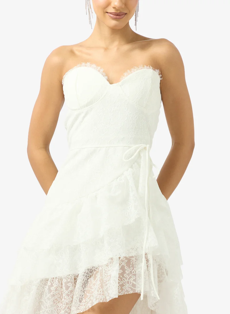 Ginger  Sweetheart Neckline Corset Bodice Ruffle Dress for Women | Best Price UAE